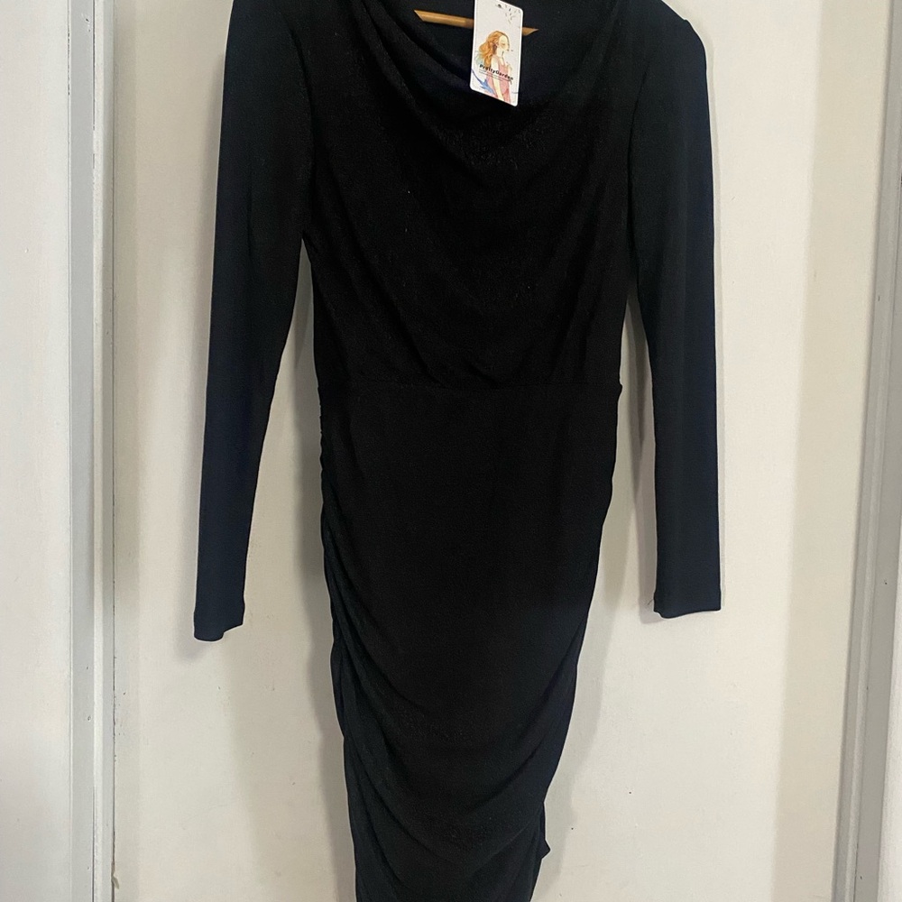 Chic Black Long Sleeve Dress